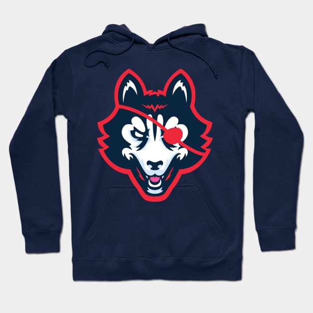 Danger Huskie Head Hoodie by DangerHuskie